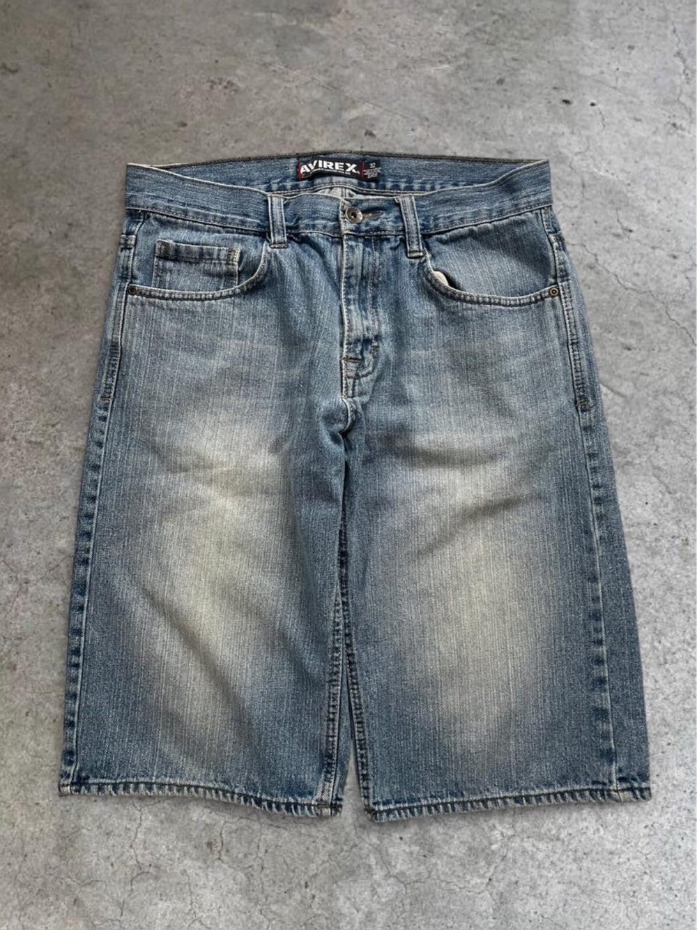 Y2k Avirex Men’s Washed Blue Denim Shorts/ Jorts